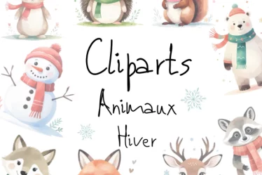 clipart animaux hiver