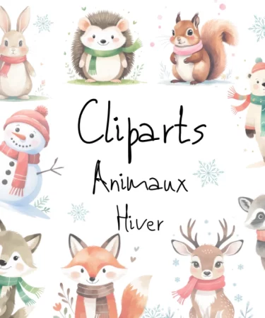 clipart animaux hiver