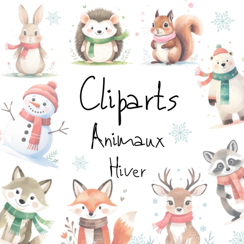 clipart animaux hiver